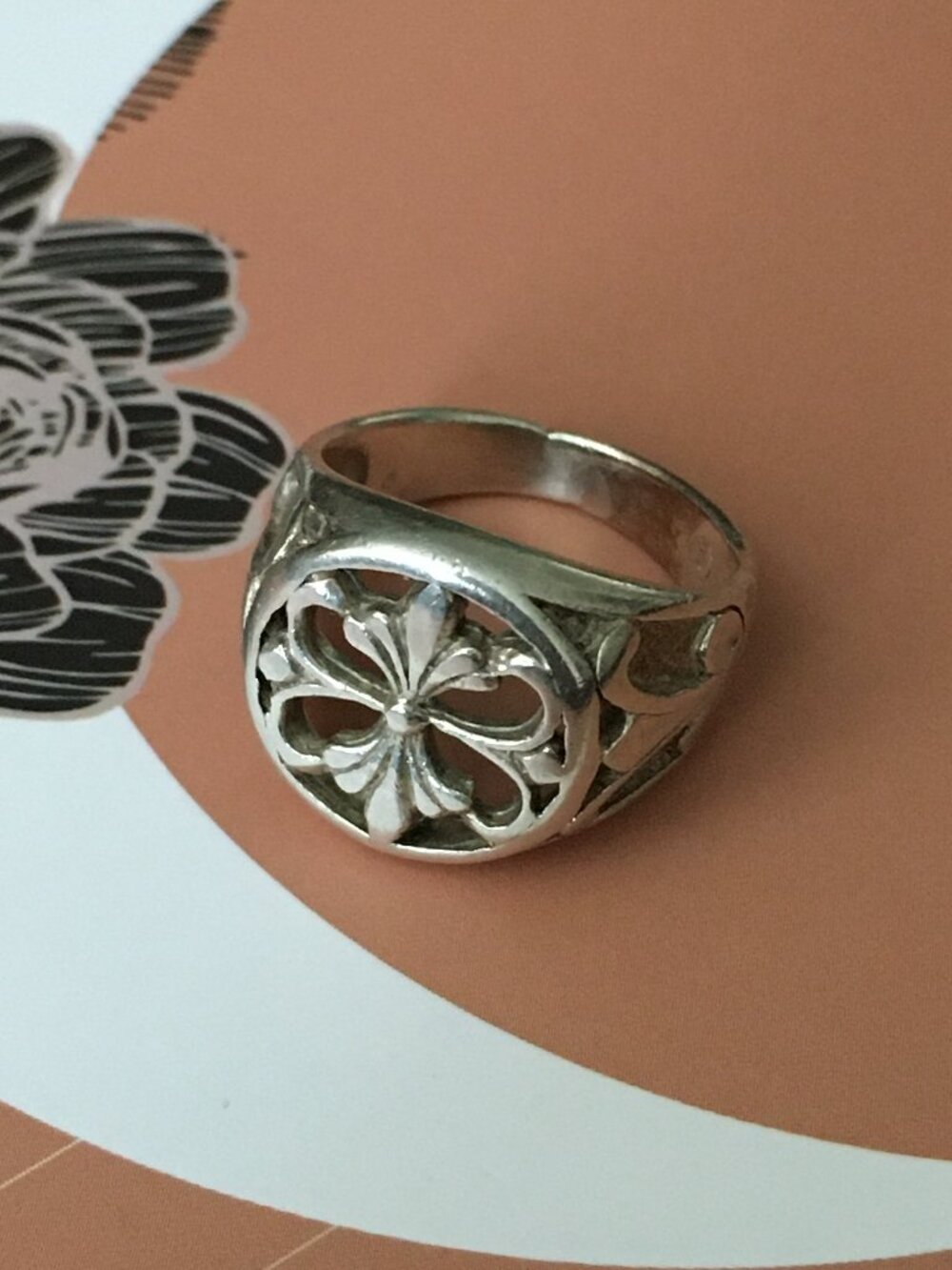 Y2K 925 Signed Silver Renaissance Fair D&D Knights Cross Ring - Picture 2 of 16